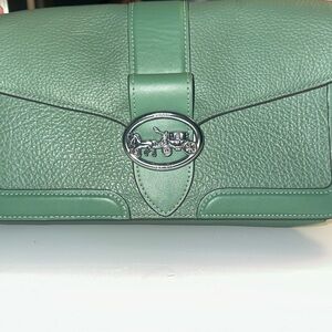 Coach Leather Turquoise Shoulder bag